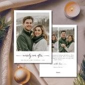 Minimalist Merrily Ever After Christmas Fun Photo シーズンカード