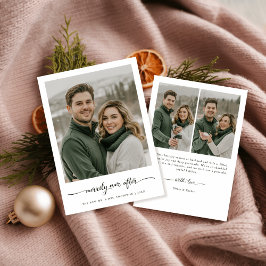 Minimalist Merrily Ever After Christmas Fun Photo シーズンカード