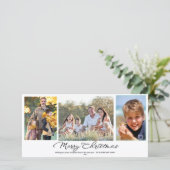Minimalist Merry Christmas 3-Photo シーズンカード (スタンド正面)