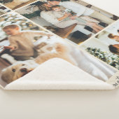 Minimalist Merry Christmas Script 5 Photo Collage  シェルパブランケット (3/4)