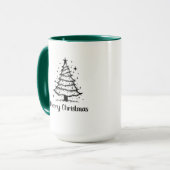 Minimalist Merry Christmas Tree Mug マグカップ (正面左)