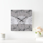 Minimalist Mixed Boho Arches スクエア壁時計 (ホーム)