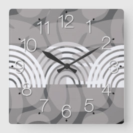 Minimalist Mixed Boho Arches スクエア壁時計