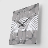 Minimalist Mixed Boho Arches スクエア壁時計 (傾斜)