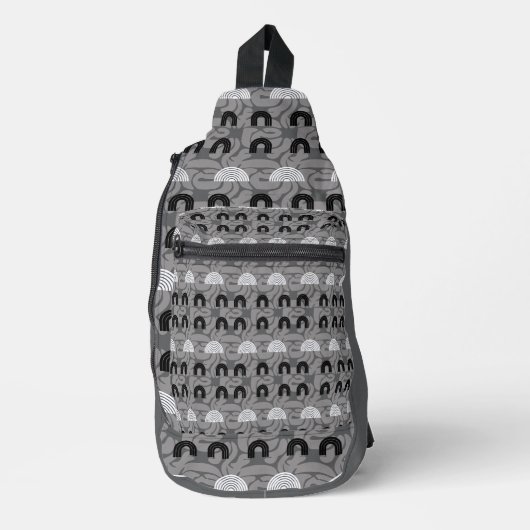 Minimalist Mixed Boho Arches スリングバッグ (正面)