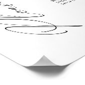 Minimalist Modern 12 Tables Wedding Seating Chart ポスター (角)