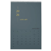 Minimalist Modern 2026 Wall Calendar カレンダー (1月 2027)