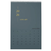 Minimalist Modern 2026 Wall Calendar カレンダー (1月 2026)