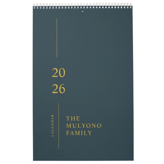 Minimalist Modern 2026 Wall Calendar カレンダー (カバー)