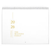 Minimalist Modern 2026 Wall Calendar カレンダー (カバー)