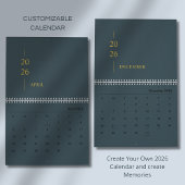 Minimalist Modern 2026 Wall Calendar カレンダー