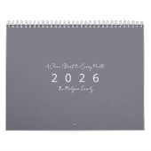 Minimalist Modern 2026 Wall Calendar カレンダー (カバー)