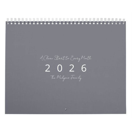 Minimalist Modern 2026 Wall Calendar カレンダー (カバー)