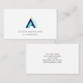 Minimalist Modern AI Consultant Business Card 名刺 (正面/裏面)