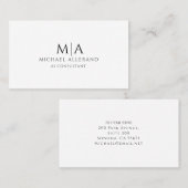 Minimalist Modern AI Consultant Business Card 名刺 (正面/裏面)