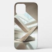 Minimalist Modern Architecture Stairs Sleek Beige Case-Mate iPhoneケース (裏面)