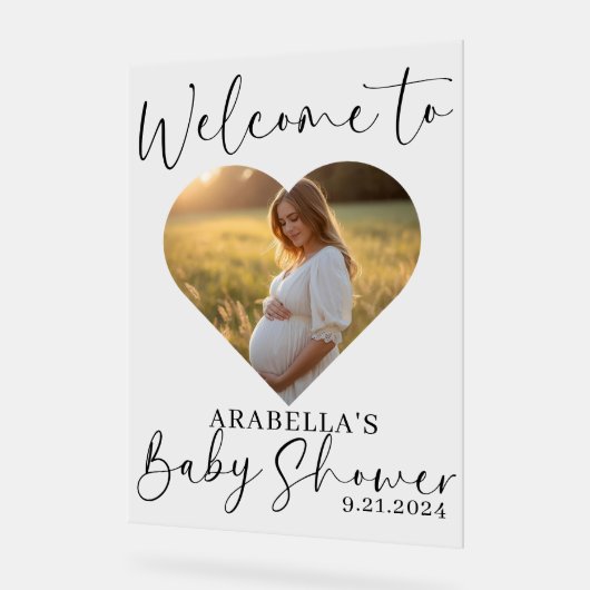 Minimalist Modern Baby Shower Acrylic Sign アクリルサイン (傾斜)
