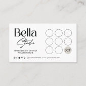 Minimalist Modern Beauty Salon ロイヤリティカード (裏面)