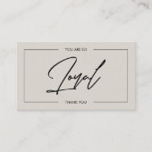 Minimalist Modern Beauty Salon ロイヤリティカード (正面)