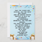 Minimalist Modern Birthday Party Card 招待状 (裏面)