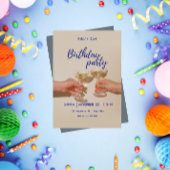 Minimalist Modern Birthday Party Invitation  招待状