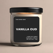 Minimalist modern black and white luxury candle  スクエアシール