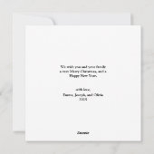 Minimalist Modern Black and White Photo Christmas シーズンカード (裏面)