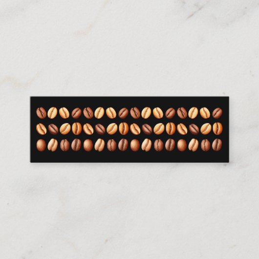 Minimalist Modern Black Coffee Beans ロイヤリティカード (正面)
