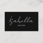 Minimalist Modern Black Lash Artist 名刺 (正面)