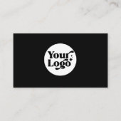 Minimalist Modern Black QR Code Social Media 名刺 (正面)