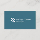 Minimalist Modern Blue Corporate Clean White Teal 名刺 (裏面)