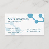 Minimalist Modern Blue Corporate Clean White Teal 名刺 (正面)