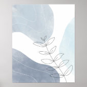 Minimalist Modern Boho Abstract Art Print Poster ポスター (正面)