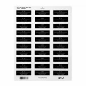 Minimalist Modern Bold Simple Monogram Return  ラベル (フルシート)