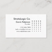 Minimalist Modern Brown Bold Black Sleek White 名刺 (裏面)