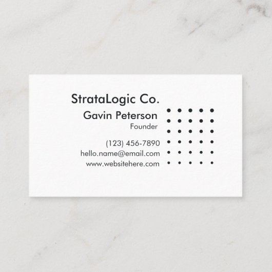 Minimalist Modern Brown Bold Black Sleek White 名刺 (裏面)