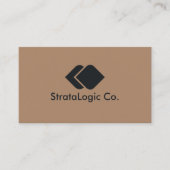 Minimalist Modern Brown Bold Black Sleek White 名刺 (正面)