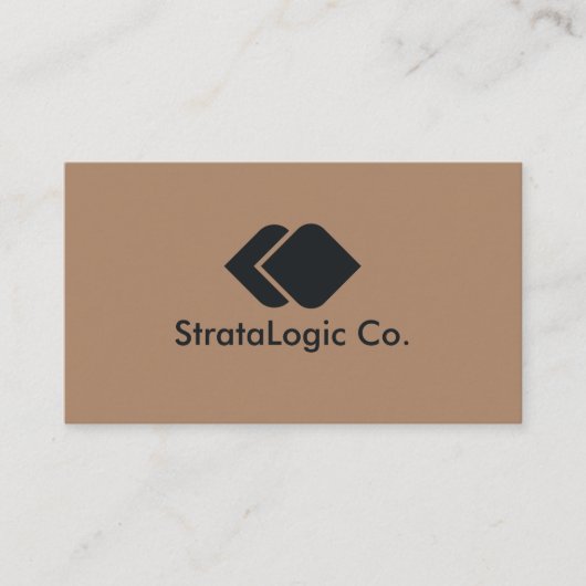 Minimalist Modern Brown Bold Black Sleek White  名刺 (正面)