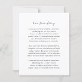 Minimalist Modern Budget Wedding Invite (裏面)