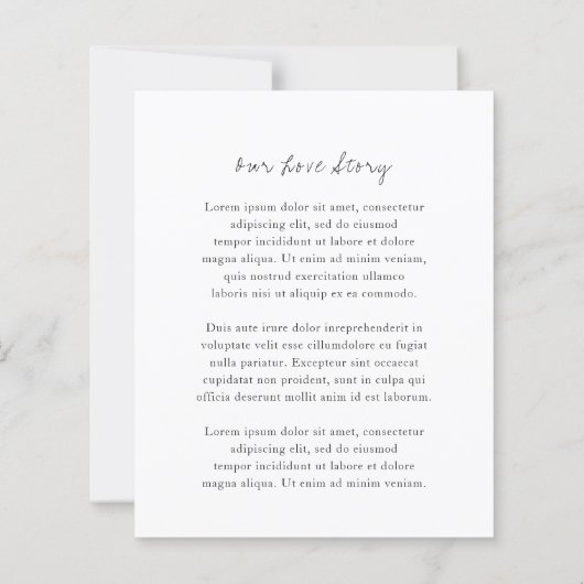 Minimalist Modern Budget Wedding Invite (裏面)