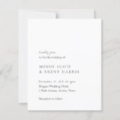 Minimalist Modern Budget Wedding Invite (正面)
