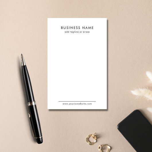 Minimalist Modern Business Name Black and White ポストイット