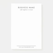 Minimalist Modern Business Name Black and White ポストイット (正面)