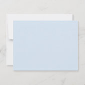 Minimalist Modern Calligraphy Soft Blue Name ノートカード (裏面)