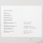 Minimalist Modern Catholic Budget Wedding Program チラシ (正面)