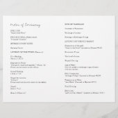 Minimalist Modern Catholic Budget Wedding Program チラシ (裏面)