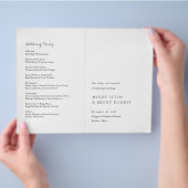 Minimalist Modern Catholic Budget Wedding Program チラシ (手)