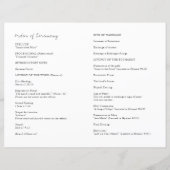 Minimalist Modern Catholic Wedding Program (裏面)