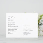 Minimalist Modern Catholic Wedding Program (スタンド正面)