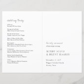 Minimalist Modern Catholic Wedding Program (正面)